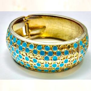 Teal & Gold Bangle Bracelet​